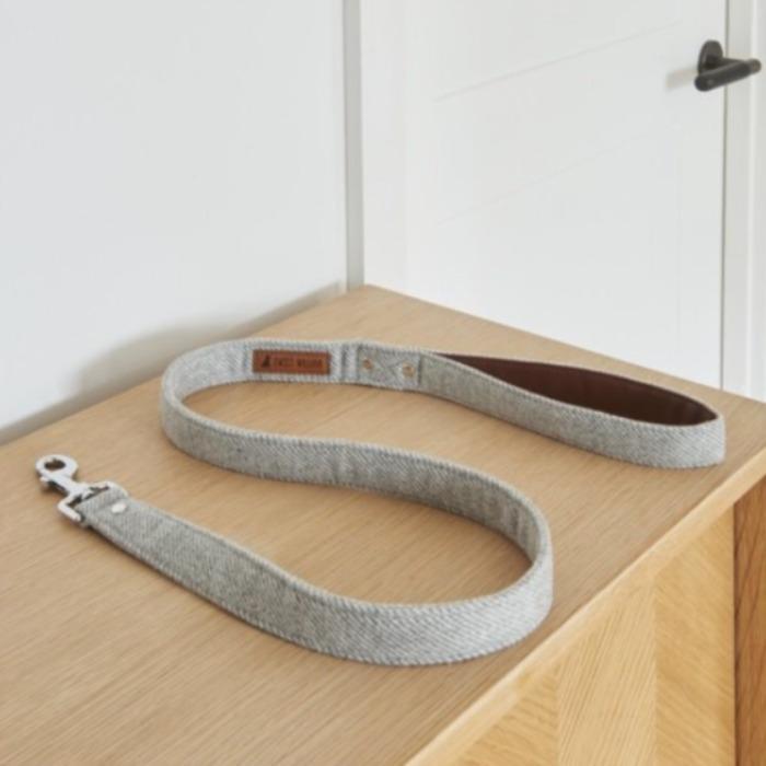 Sweet William - Tweed Dog Lead - Grey-Sweet William-Love My Hound