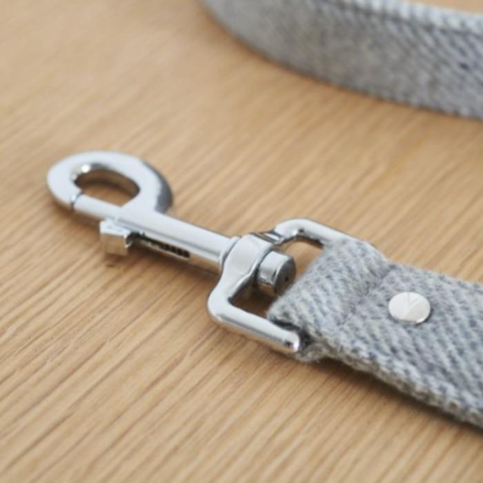 Sweet William - Tweed Dog Lead - Grey-Sweet William-Love My Hound