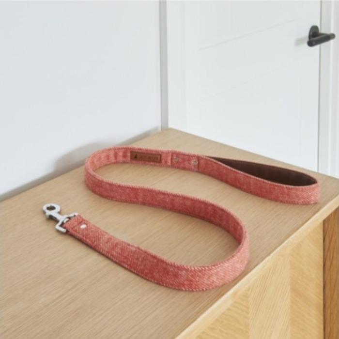 Sweet William - Tweed Dog Lead - Orange-Sweet William-Love My Hound