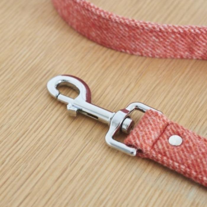 Sweet William - Tweed Dog Lead - Orange-Sweet William-Love My Hound