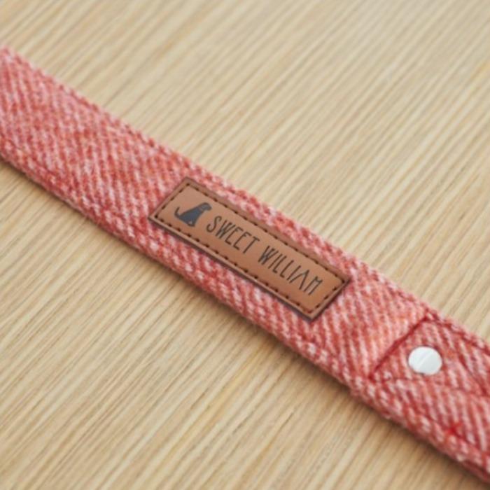 Sweet William - Tweed Dog Lead - Orange-Sweet William-Love My Hound