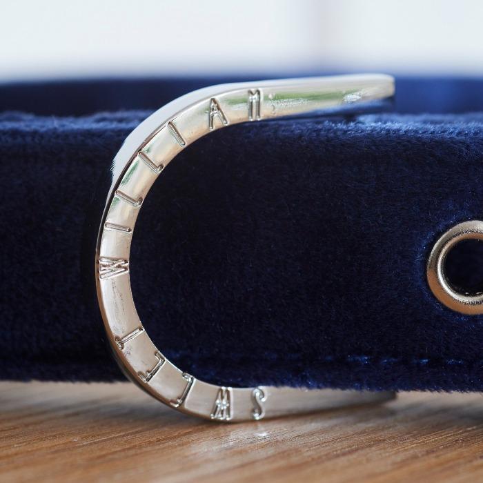 Sweet William - Velvet Dog Collar - Navy-Sweet William-Love My Hound
