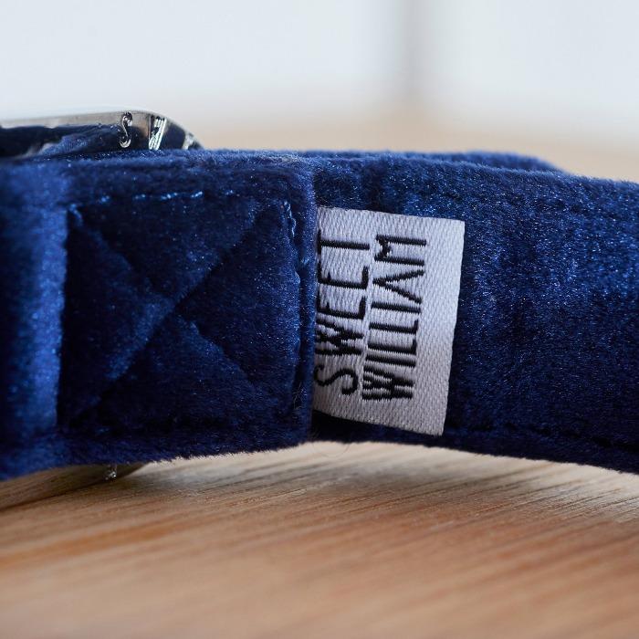 Sweet William - Velvet Dog Collar - Navy-Sweet William-Love My Hound