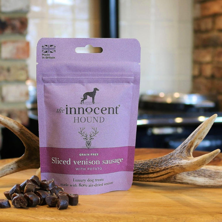 The Innocent Hound - Sliced Venison Sausage Red Deer Venison Dog Treats