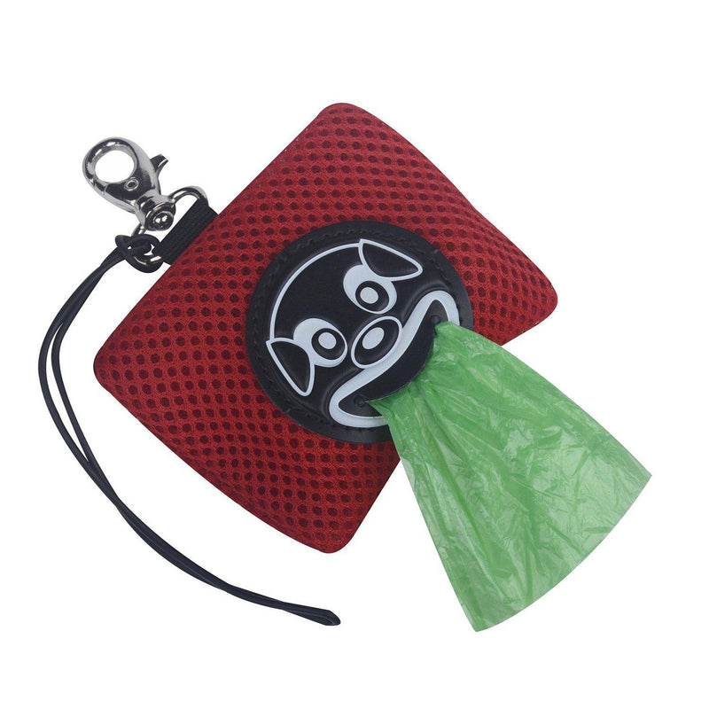 Tre Ponti - Mesh Smiley Poo Bag Dispenser - Red-Tre Ponti-Love My Hound