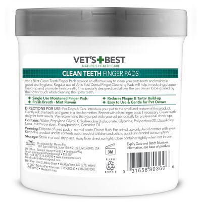 Vets Best - Clean Teeth - Finger Pads for Dogs x 50 pads-Vet's Best-Love My Hound